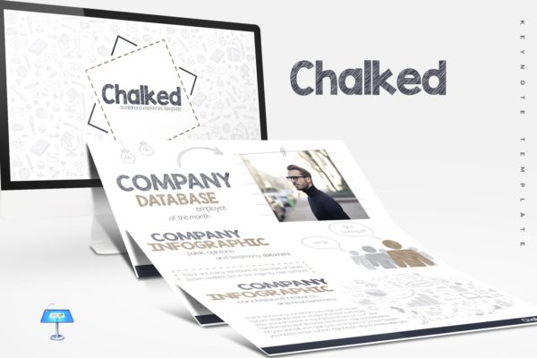 黑板画设计风格Keynote创意演示文稿设计模板精选 Chalked – Keynote Templates