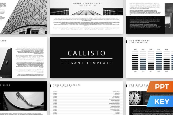 高端大气传统企业简介PPT/Keynote幻灯片模板 Callisto Presentation Template