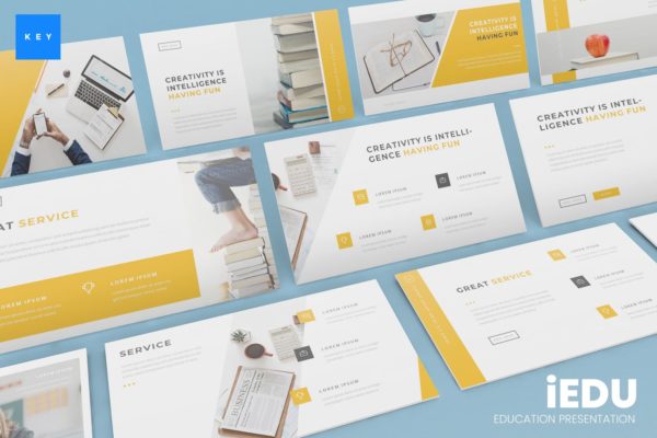 教育培训主题Keynote幻灯片模板精选 iEdu – Education Keynote Presentation Template