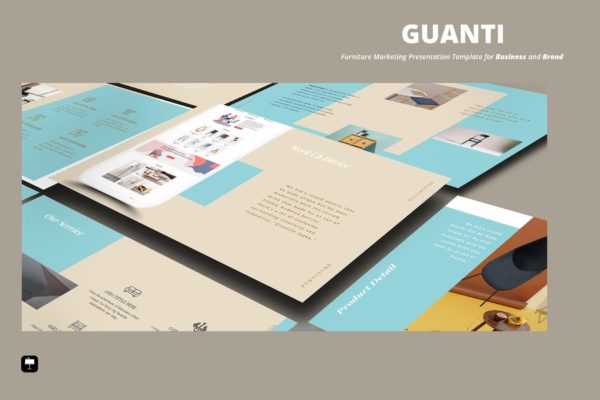 优雅设计风格家具品牌营销方案Keynote幻灯片模板 Furniture Elegant Keynote Template