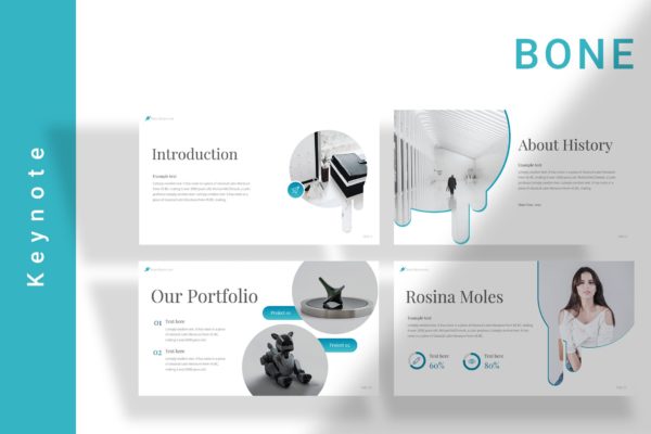 创意设计公司简介Keynote幻灯片模板精选 Bone Keynote