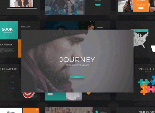 适合记录旅行过程和照片的高端PPT演示模板下载[PPTX]