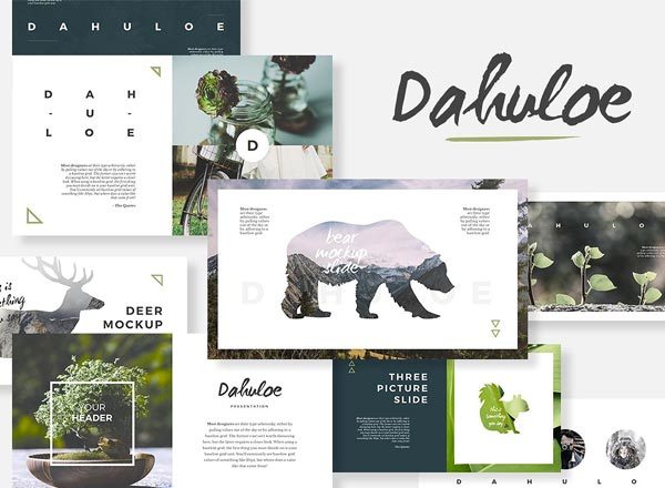 第一素材下午茶：绿色环保主题的高端PPT演示模板下载[PPTX]