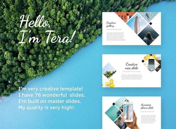 第一素材下午茶：夏季旅行主题的高端PPT演示模板下载[pptx,key]