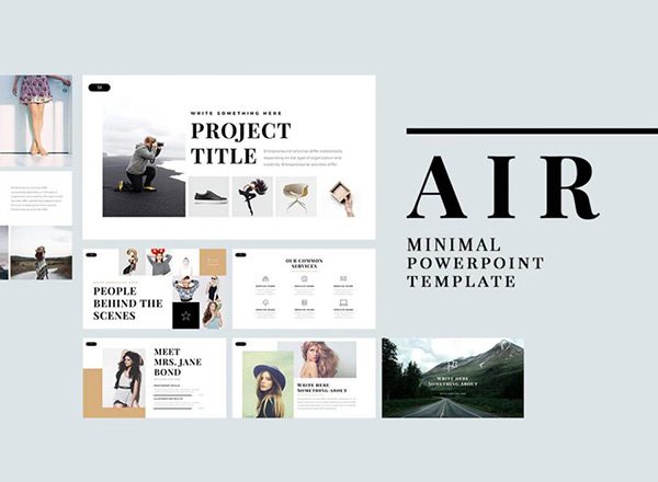 一套简约好用的PPT模板 Air – Minimal Free PowerPoint Template