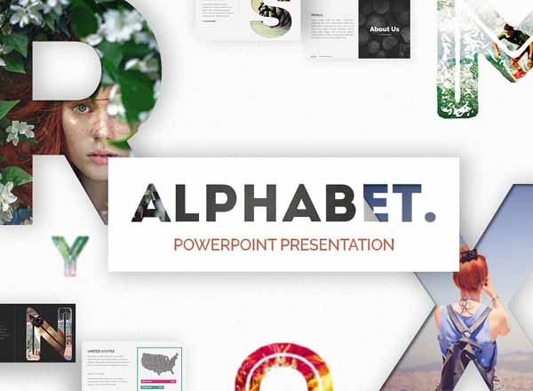 创意字母主题PPT打包下载[PPTX] alphabet
