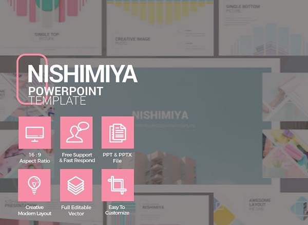 糖果色调女性高端PPT演示模板下载