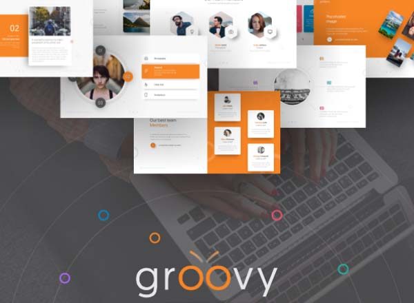 现代缤纷色系高端PPT演示模板下载