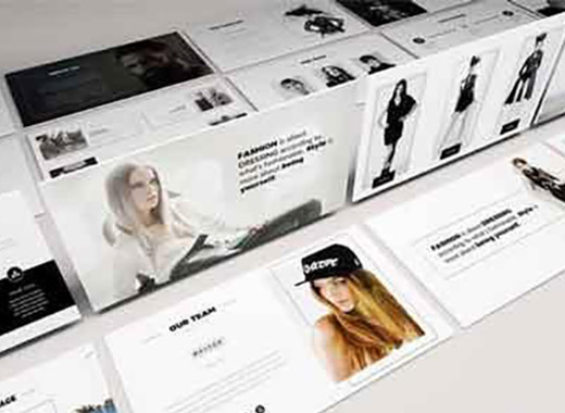 独特创意的时装展示高端PPT演示模板下载[ppt,pptx]