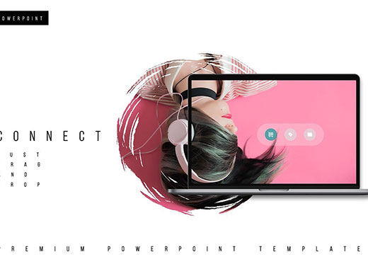 CONNECT Premium时尚极简的产品演示高端PPT演示模板下载