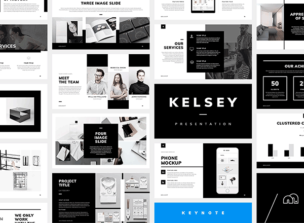 第一素材下午茶：高端商务提案质感的keynote设计模板