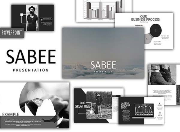 黑白极简主义的高端PPT演示模板下载