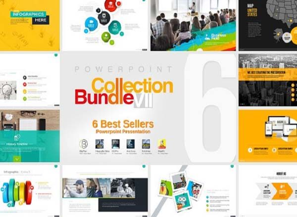 干净、创意、现代的商业PowerPoint包