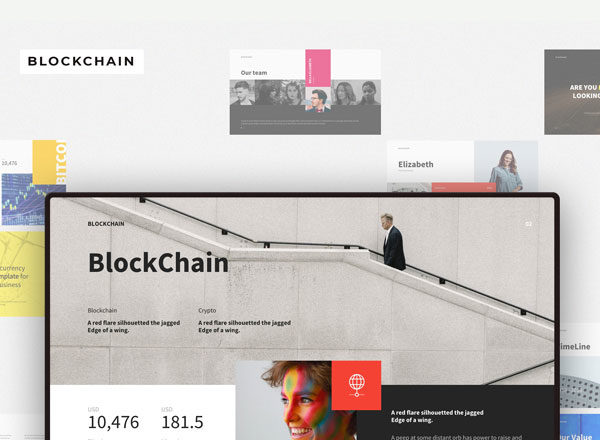 第一素材下午茶：区块链Cryptocurrency Investments 和 ICO（虚拟币）代理使用得高端PPT演示模板下载[key,pptx]