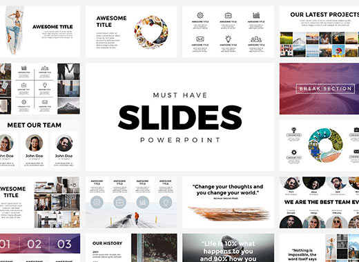 83页独特布局的商业化高端PPT演示模板下载Must Have Slides[ppt,pptx]