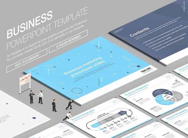 一组实用的商务PPT模版打包下载