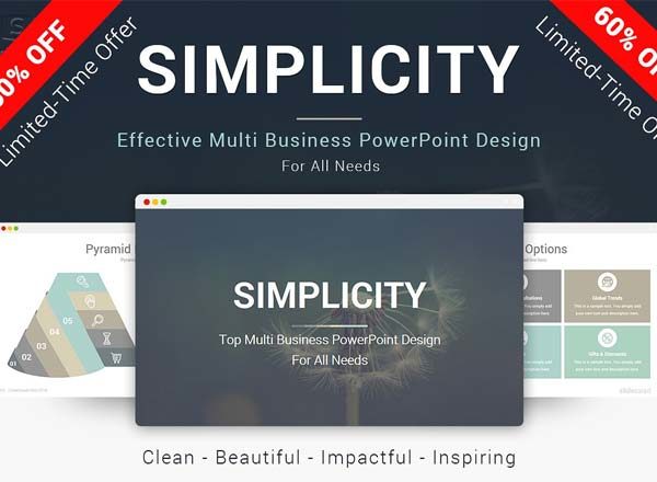 简单而专业的酷炫PPT模板