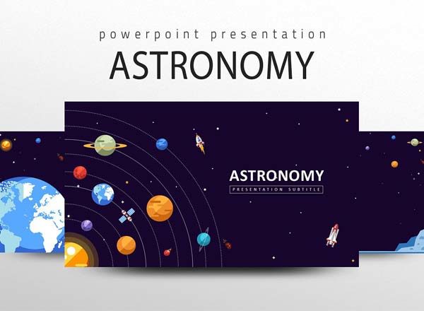 天文学主题的大尺寸PPT模版