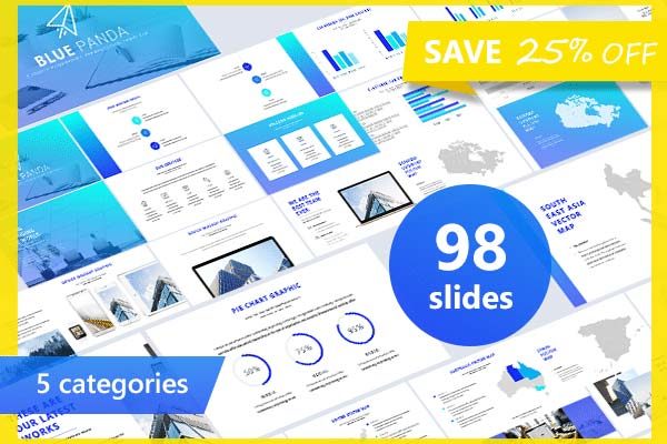 第一素材下午茶：柔和漂亮的蓝色科技商务业务介绍PPT模板套装[PPTX]