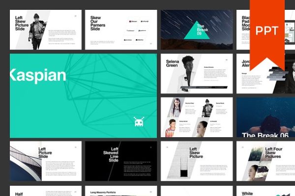 100+页高清 PPT 幻灯片PPT演示模板 KASPIAN PowerPoint Presentation