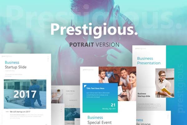 时尚杂志风的PPT垂直竖版汇报模板下载[PPTX,黑+白色]