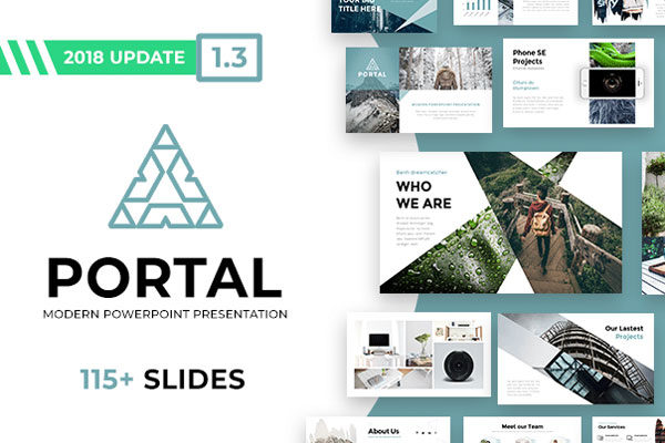 第一素材下午茶：各种黄金分割构图与排版多图杂志时尚风高端PPT演示模板下载[PPTX]