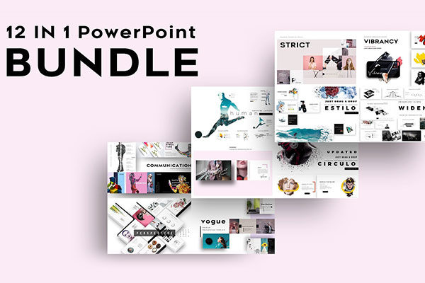 12合1创意极简的幻灯片PPT演示模板合辑下载 12-IN-1 Creative PowerPoint Bundle