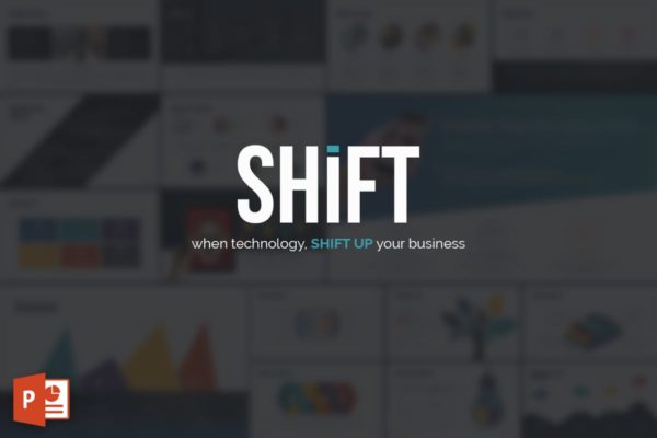 数据类报告高端PPT幻灯片演示模板合集 SHIFT Powerpoint Template