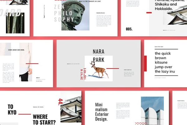 创意设计公司&项目演示PPT幻灯片 ROKA Powerpoint Template