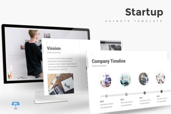 创意产品路演谷歌Keynote幻灯片PPT演示模板 Startup – Keynote Template
