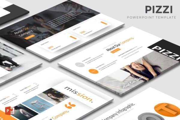 企业商务用途PPT模板 Pizzi – Powerpoint Template