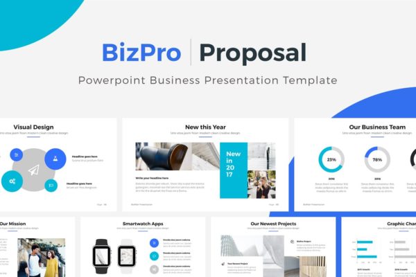 商务项目招标投标竞标高端PPT幻灯片演示模板 BizPro. Powerpoint Business Template