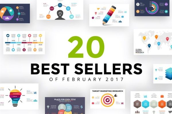 顶尖数据统计分析幻灯片PPT演示模板 TOP 20 Slides in February 2017