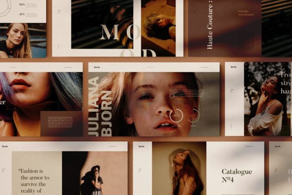 斯堪的纳维亚主题风格高端PPT幻灯片演示模板 FJORDA – Powerpoint Template