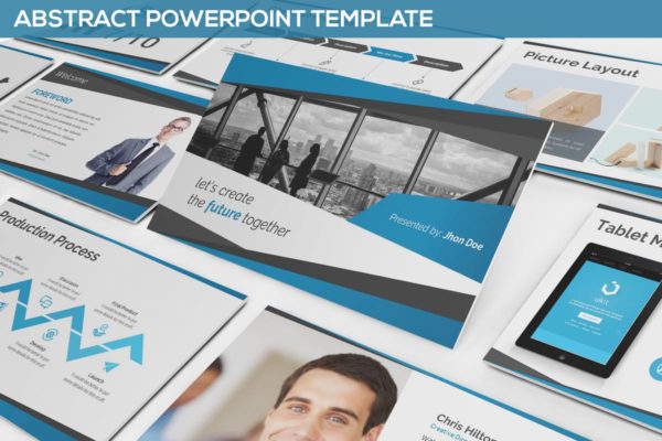 经典传统企业宣传高端PPT幻灯片演示模板 Abstract Powerpoint Template