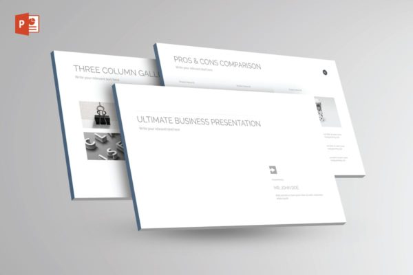 极简多用途企业PPT模板Vol.6 Multipurpose Powerpoint Template V.06