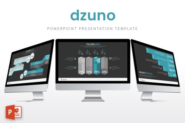 创意极简主义业务推广高端PPT幻灯片演示模板 Dzuno – Powerpoint Template