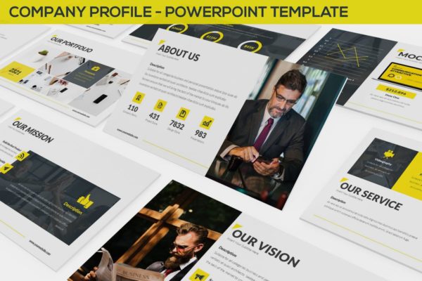 公司企业简介高端PPT幻灯片演示模板 Company Profile – Powerpoint Template
