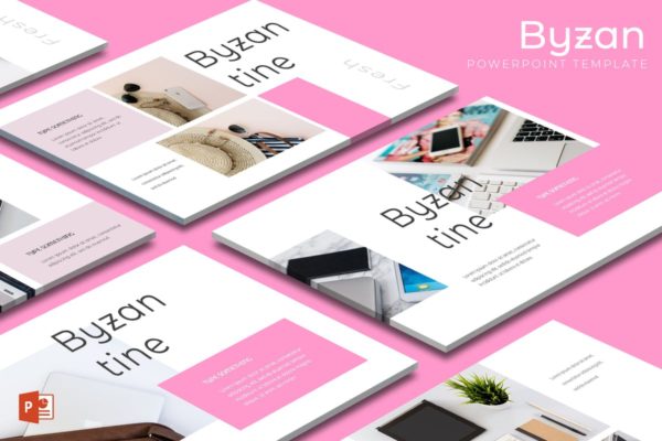 时尚生活办公PPT幻灯片演示模板 Byzantine – Powerpoint Template