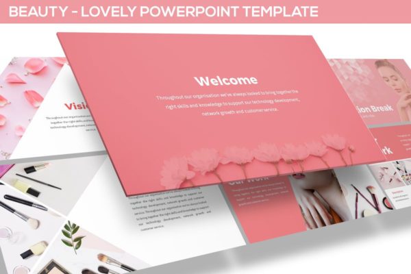 美容化妆品牌演示PowerPoint幻灯片设计模板 Beauty – Powerpoint Template