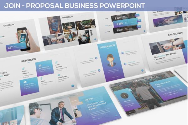 专业商业提案商业计划演示PPT模板 JOIN – Proposal Business Powerpoint Template