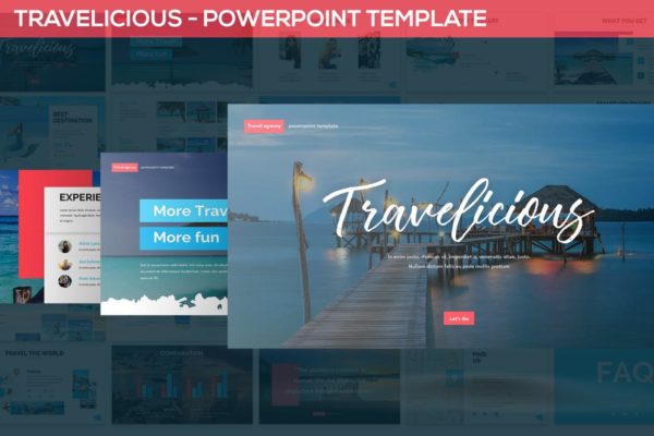 旅行路线定制业务介绍高端PPT幻灯片演示模板 Travelicious – Powerpoint Template