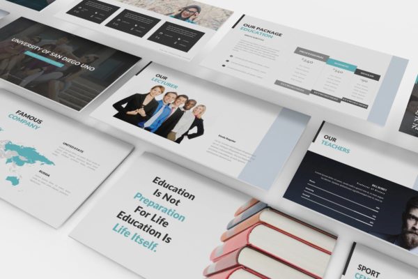 大学教育行业PPT模板设计素材精选 University and Education Powerpoint Template