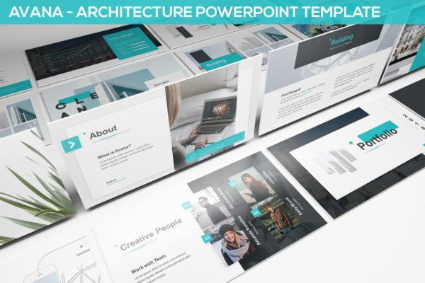 建筑项目策划PPT模板设计素材精选 Avana – Architecture Powerpoint Template