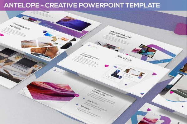 现代创意企业宣传介绍PPT模板设计素材精选 Antelope – Creative Powerpoint Template