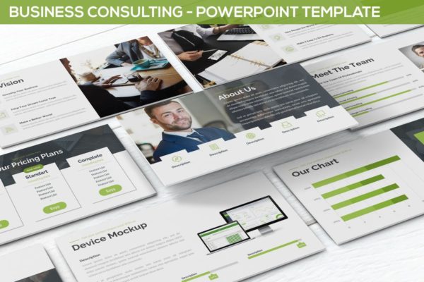 业务咨询高端PPT幻灯片演示模板素材 Business Consulting – Powerpoint Template
