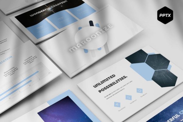 企业商务风格多用途高端PPT幻灯片演示模板 Maroonize – Powerpoint Template