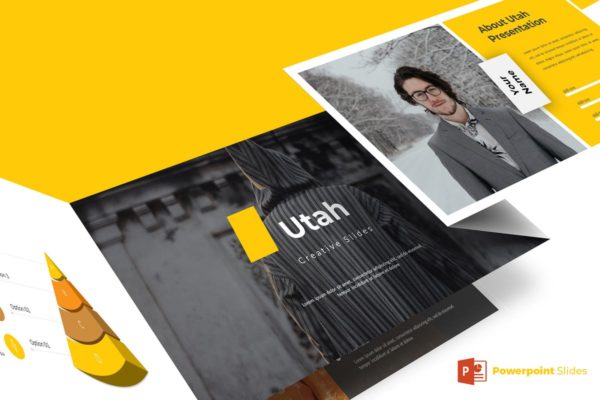 多用途信息图表企业/个人主题创意高端PPT幻灯片演示模板 Utah – Powerpoint Template