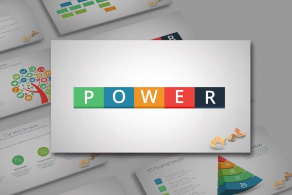 创意商业企业业务简介高端PPT幻灯片演示模板 POWER Powerpoint Template