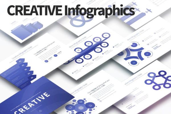 创意数据统计分析信息图表高端PPT幻灯片演示模板 CREATIVE – PowerPoint Infographics Slides